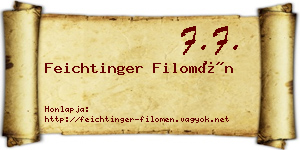 Feichtinger Filomén névjegykártya